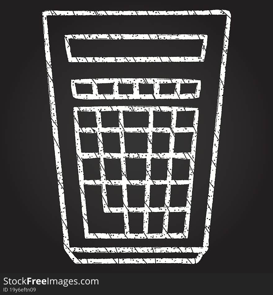 Calculator Chalk Drawing