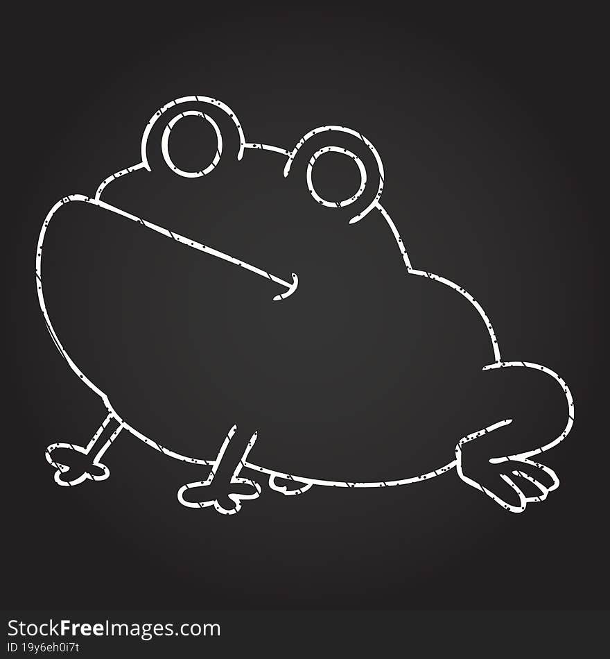 Big Frog Chalk Drawing