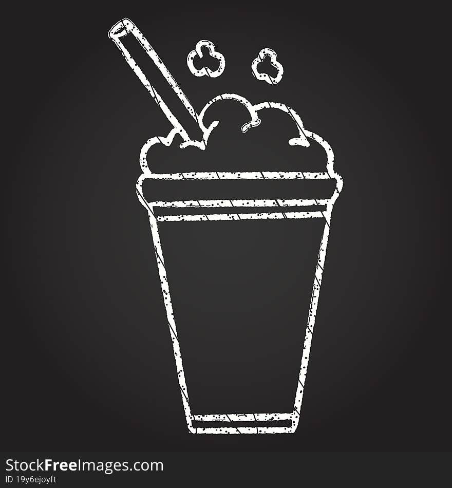 Iced Drink Chalk Drawing