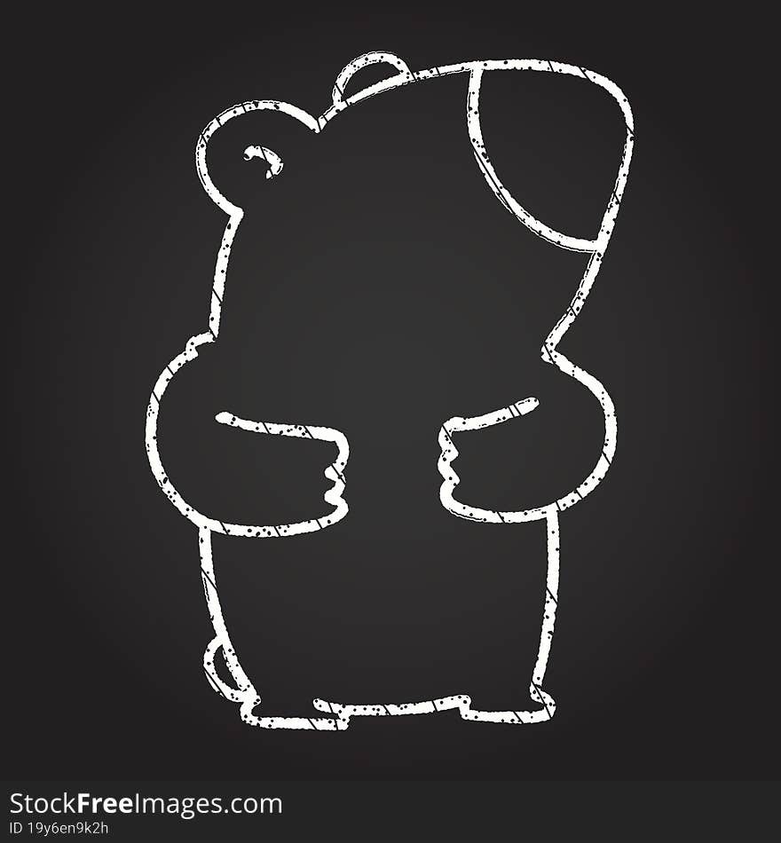 Bear Chalk Drawing