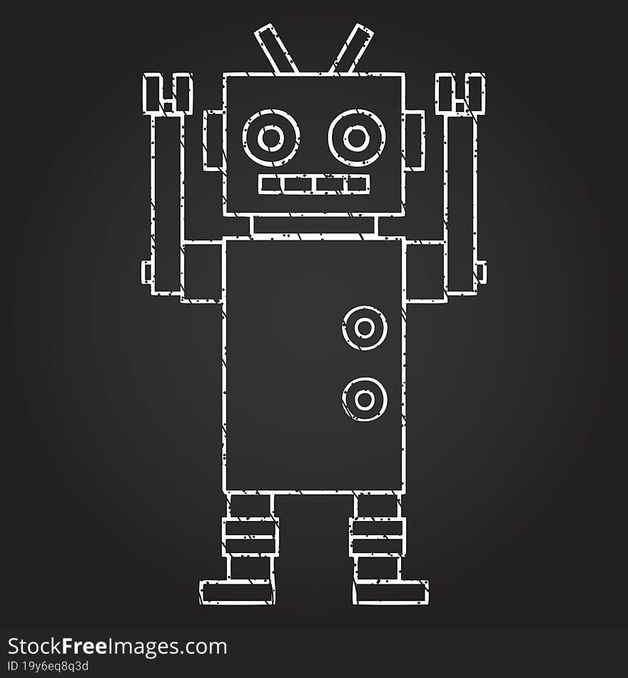 Robot Chalk Drawing