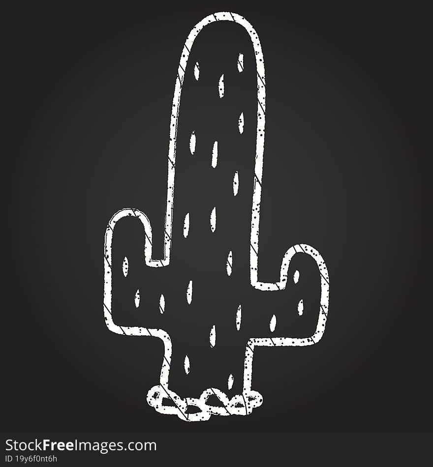 Cactus Chalk Drawing