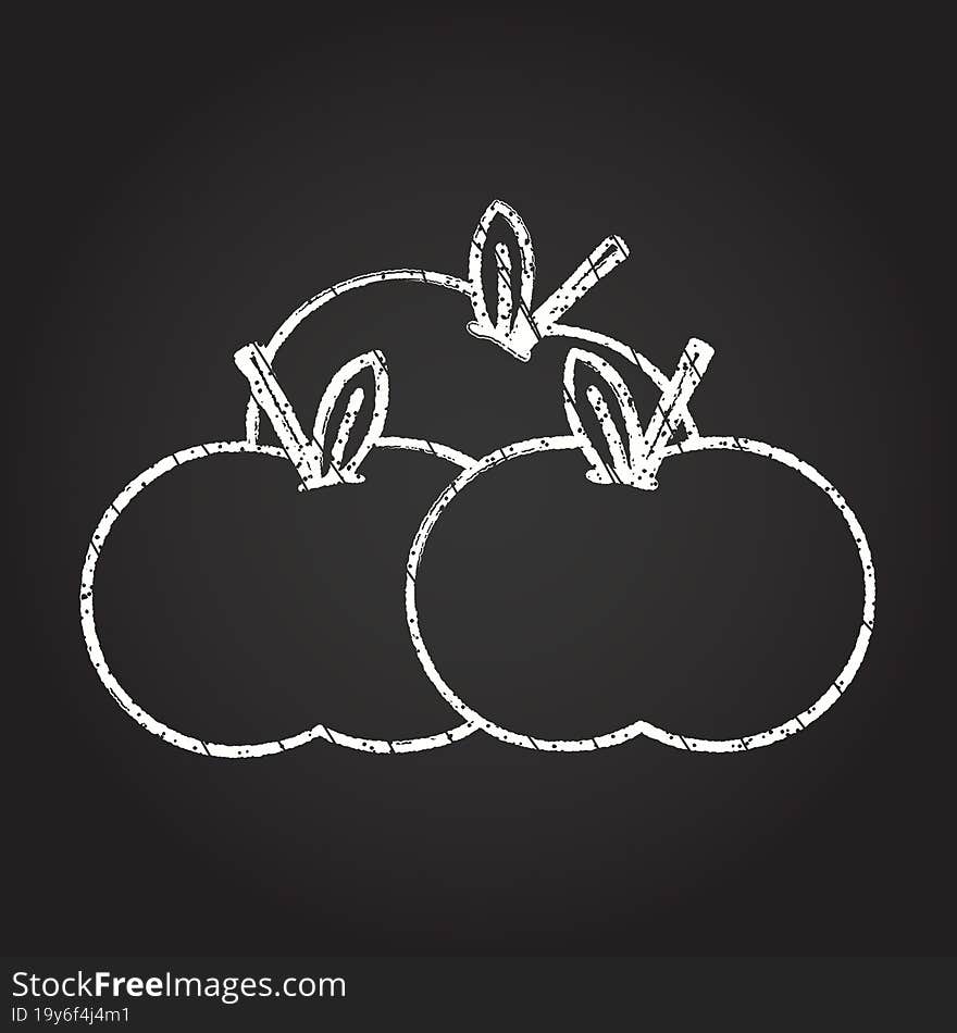 Apples Chalk Drawing