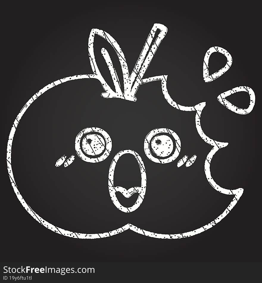 Apple Chalk Drawing