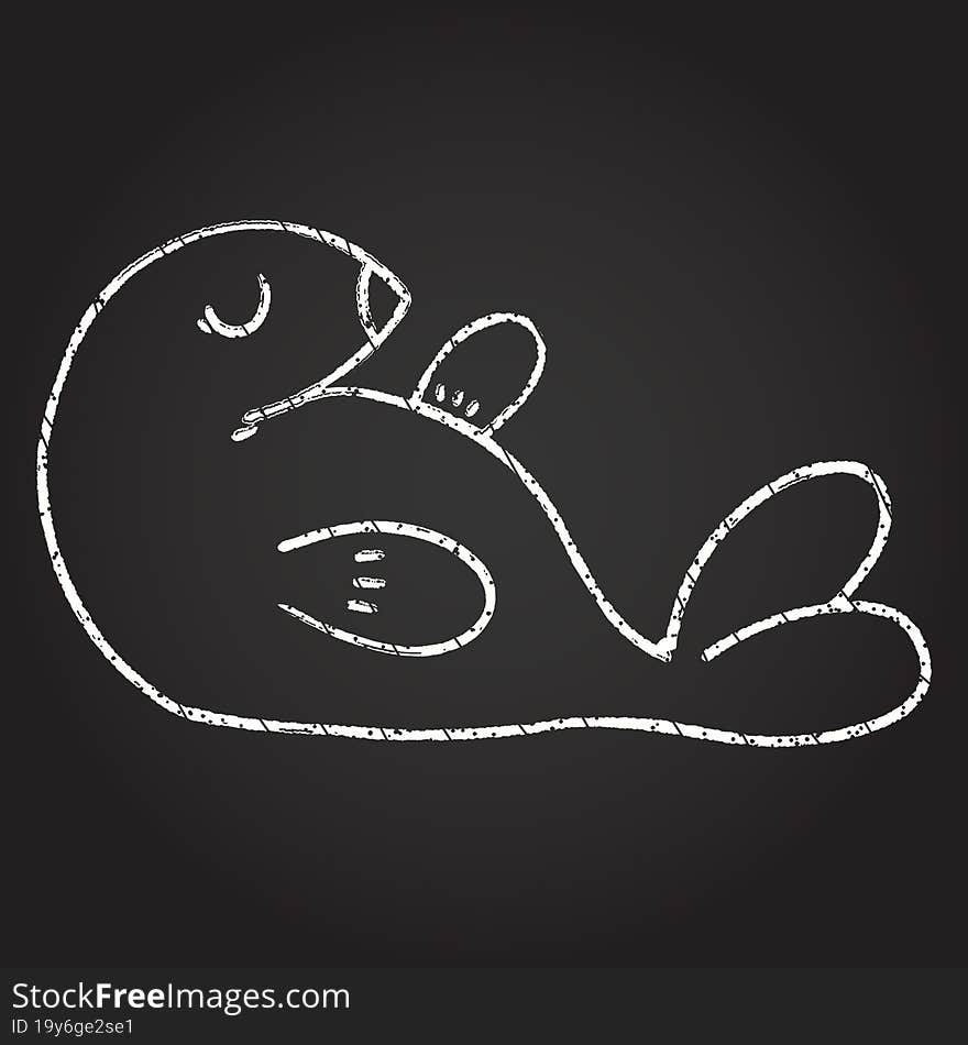 Seal Chalk Drawing