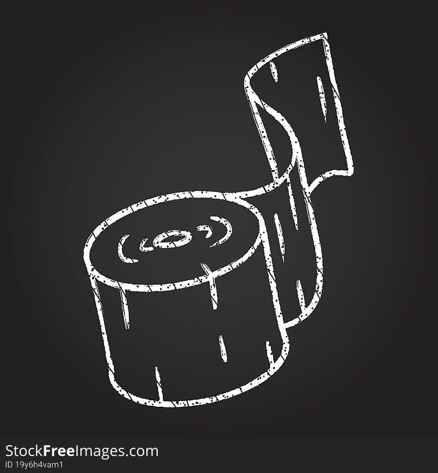 Toilet Paper Chalk Drawing