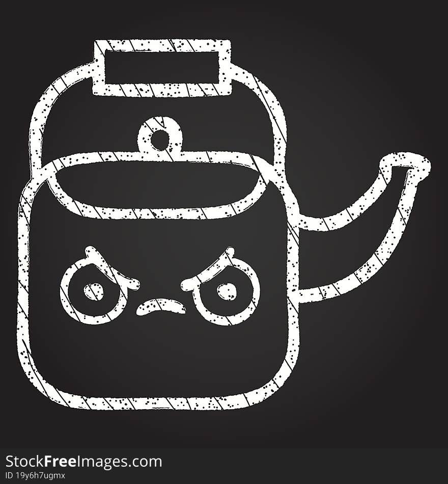 Hot Kettle Chalk Drawing