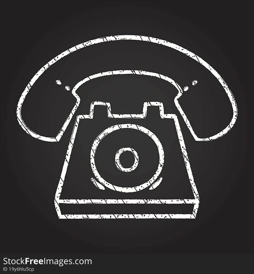 Telephone Chalk Drawing