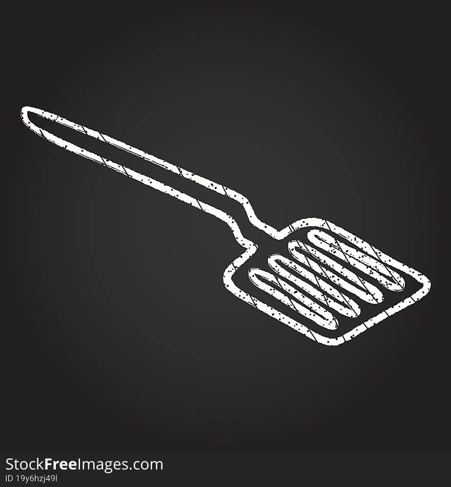 Spatula Chalk Drawing