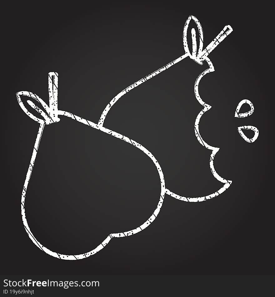 Pears Chalk Drawing