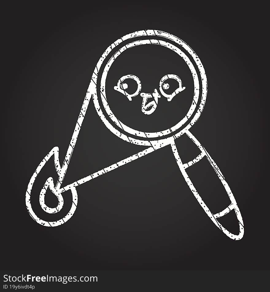 Magnifying Glass Chalk Drawing