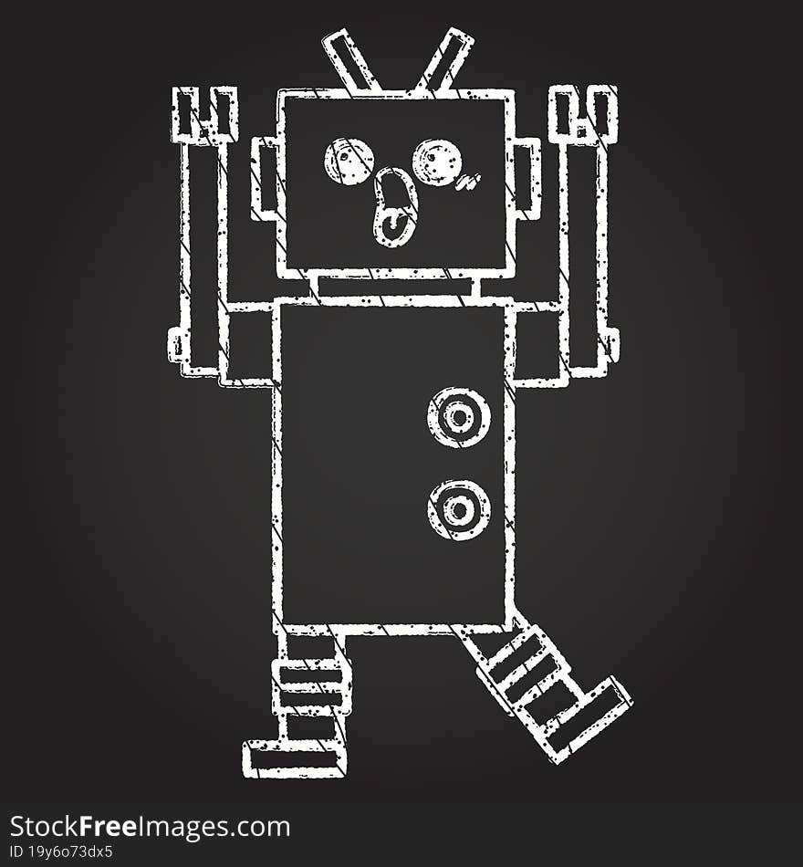 Robot Chalk Drawing