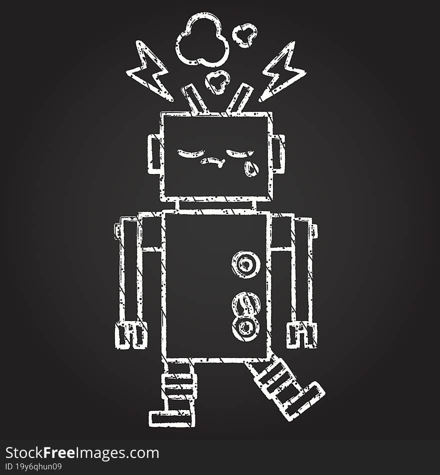 Robot Chalk Drawing