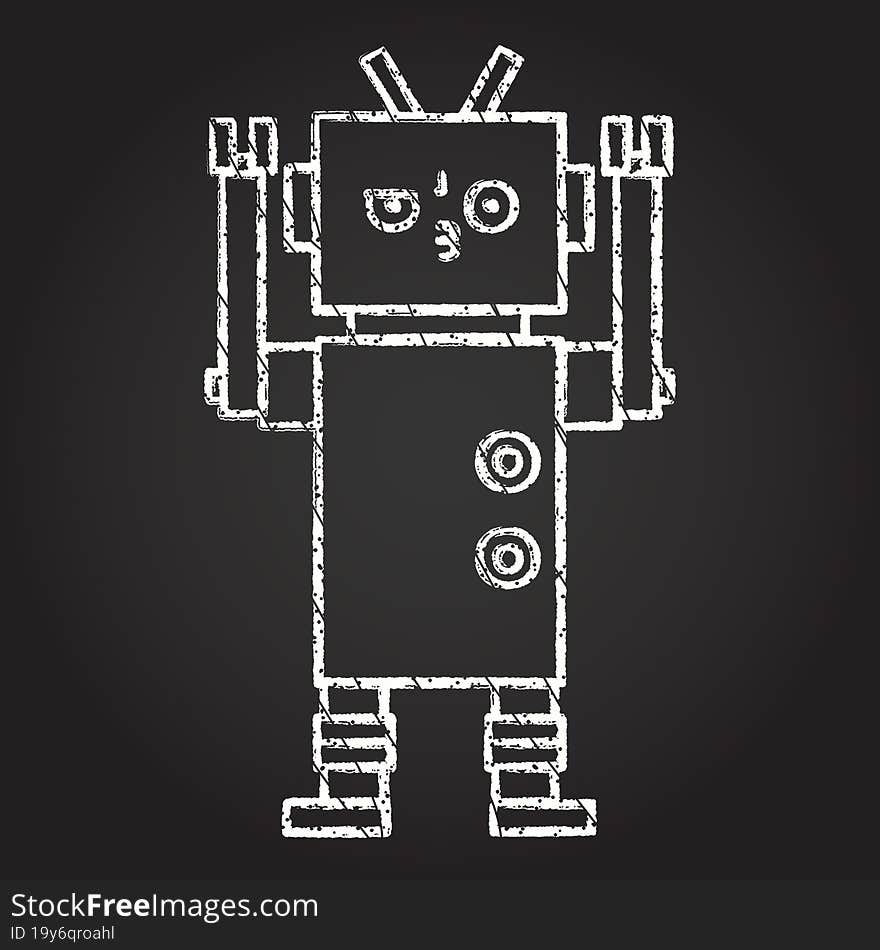 Robot Chalk Drawing