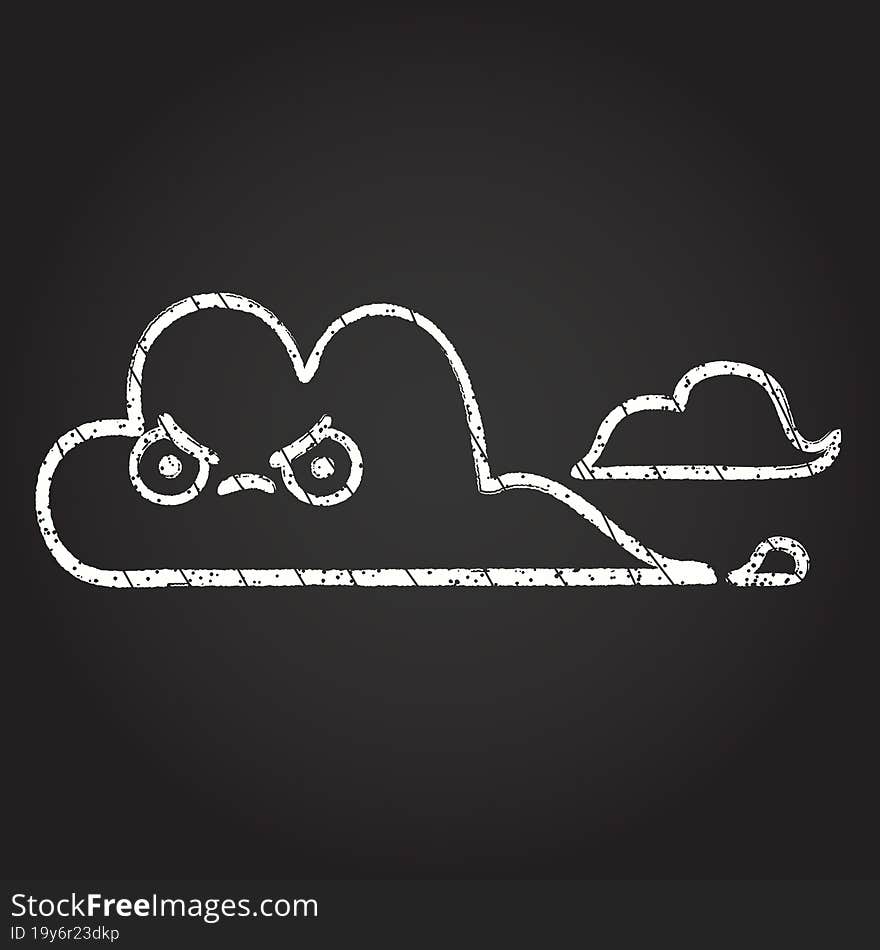 Drifting Cloud Chalk Drawing