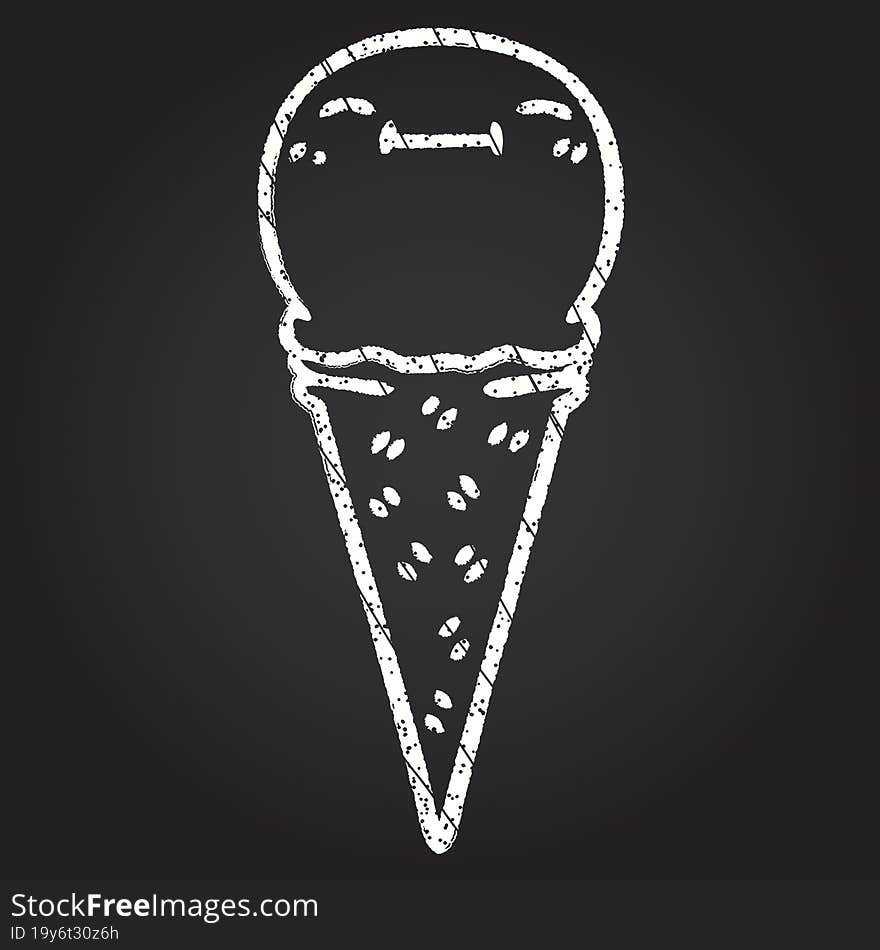 Ice Cream Chalk Drawing