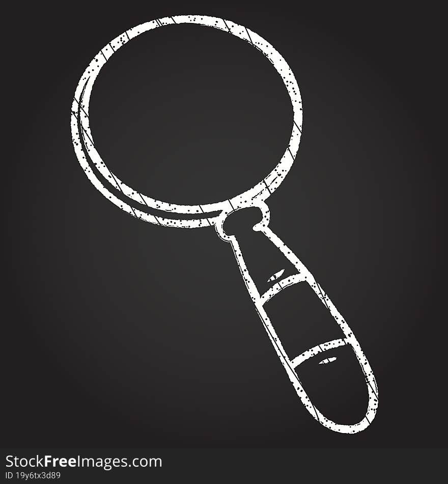 Magnifying Glass Chalk Drawing