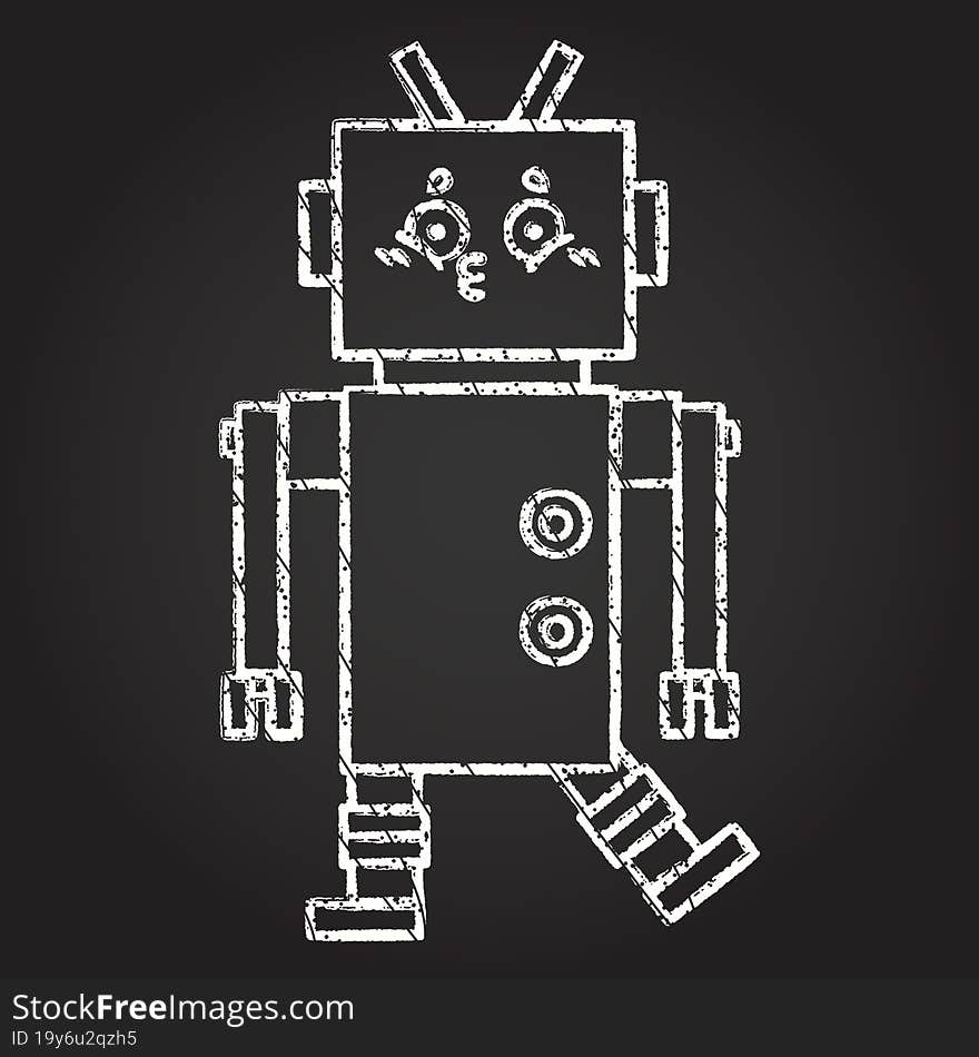 Robot Chalk Drawing