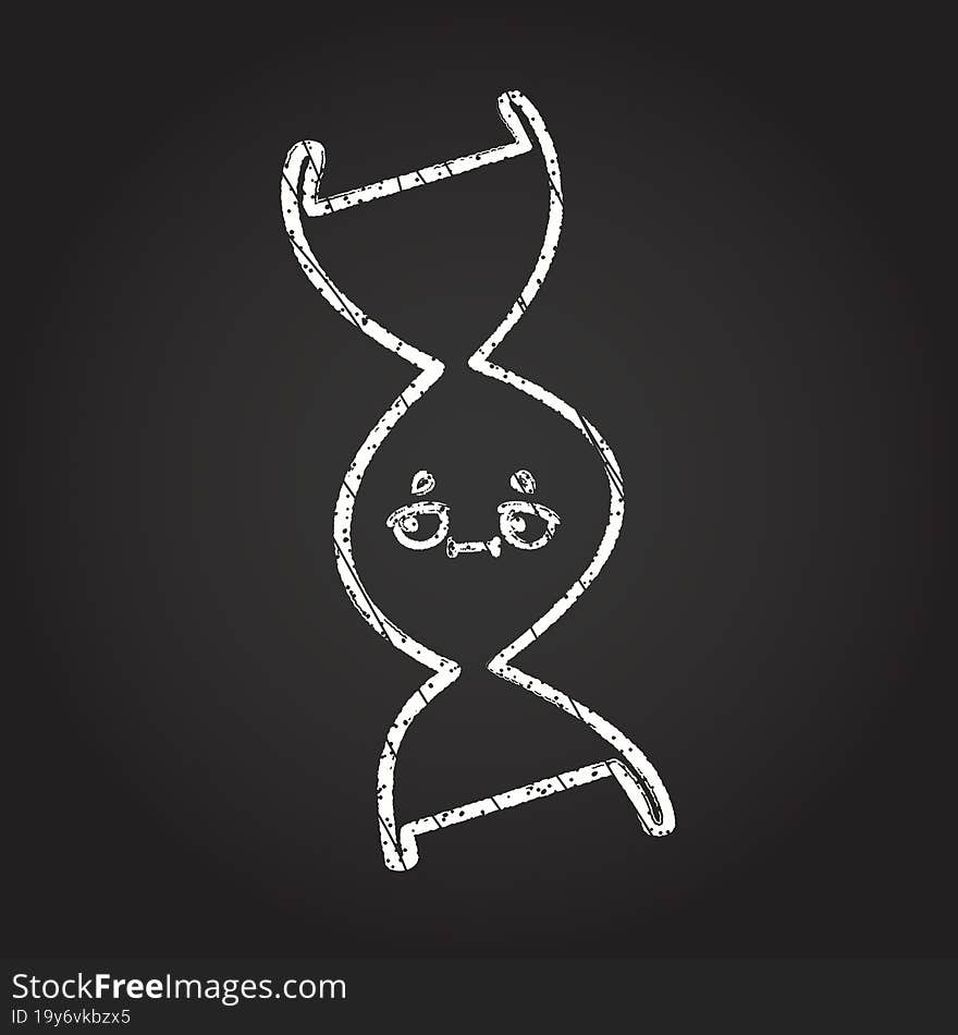 DNA strand Chalk Drawing