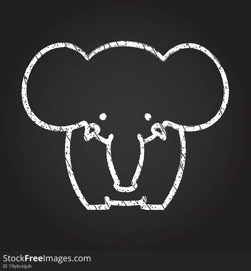 Elephant Chalk Drawing