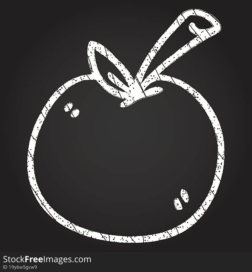 Apple Chalk Drawing