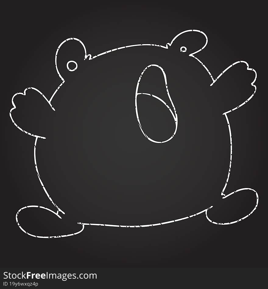 Bear Chalk Drawing