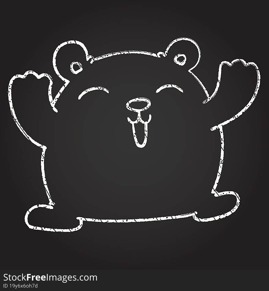 Bear Chalk Drawing