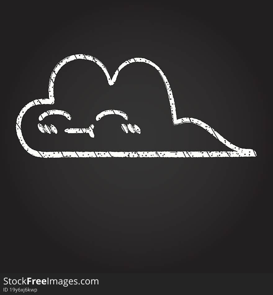 Cloud Drifting Chalk Drawing