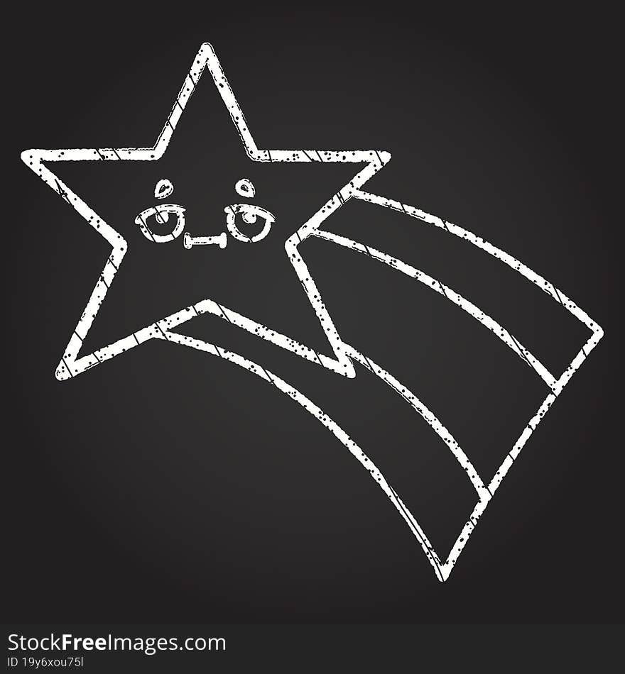 Shooting Star Chalk Drawing