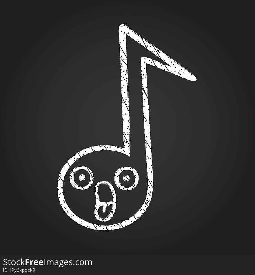 Musical Note Chalk Drawing