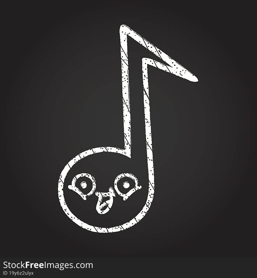 Musical Note Chalk Drawing