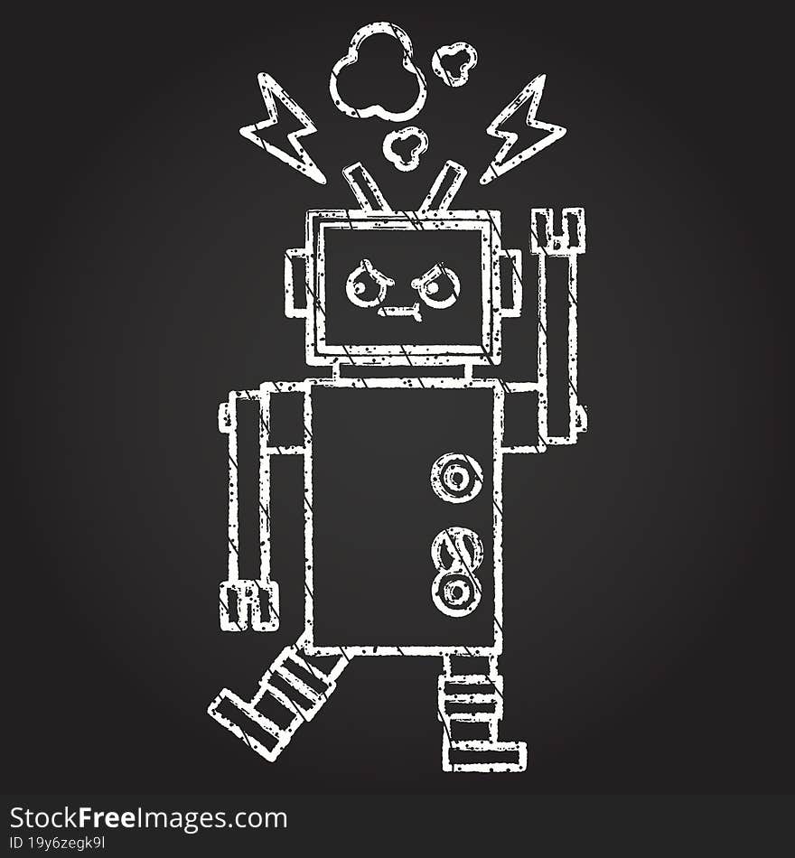 Robot Chalk Drawing