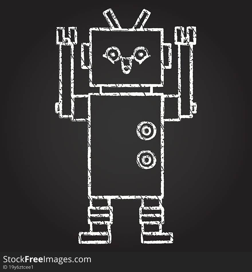 Robot Chalk Drawing