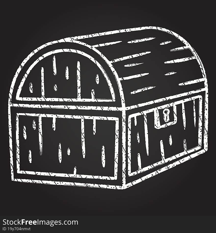 Treasure Chest Chalk Drawing