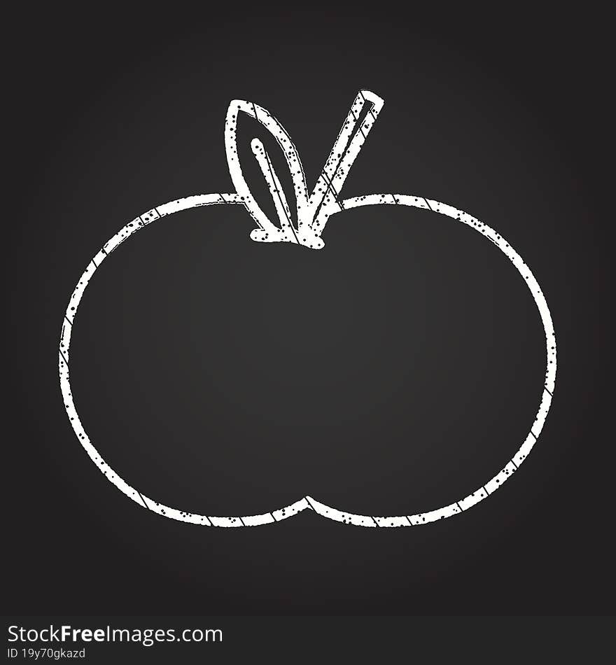 Apple Chalk Drawing