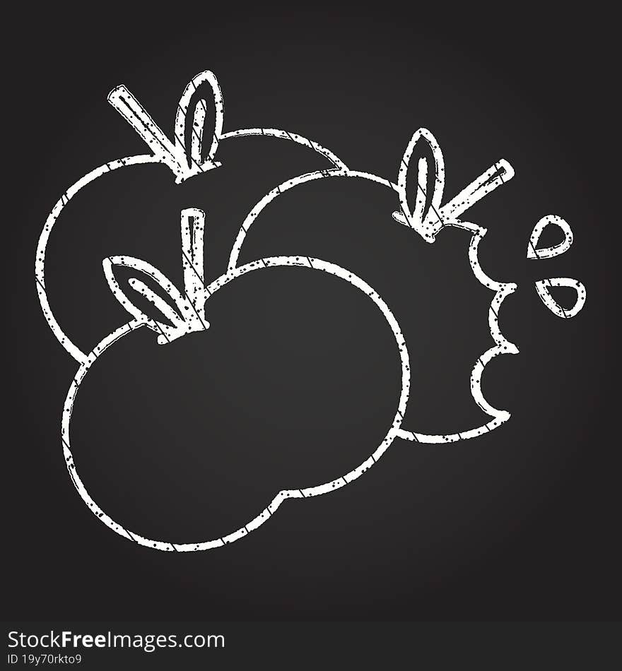 Apples Chalk Drawing