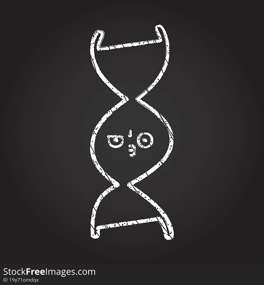 DNA Strand Chalk Drawing