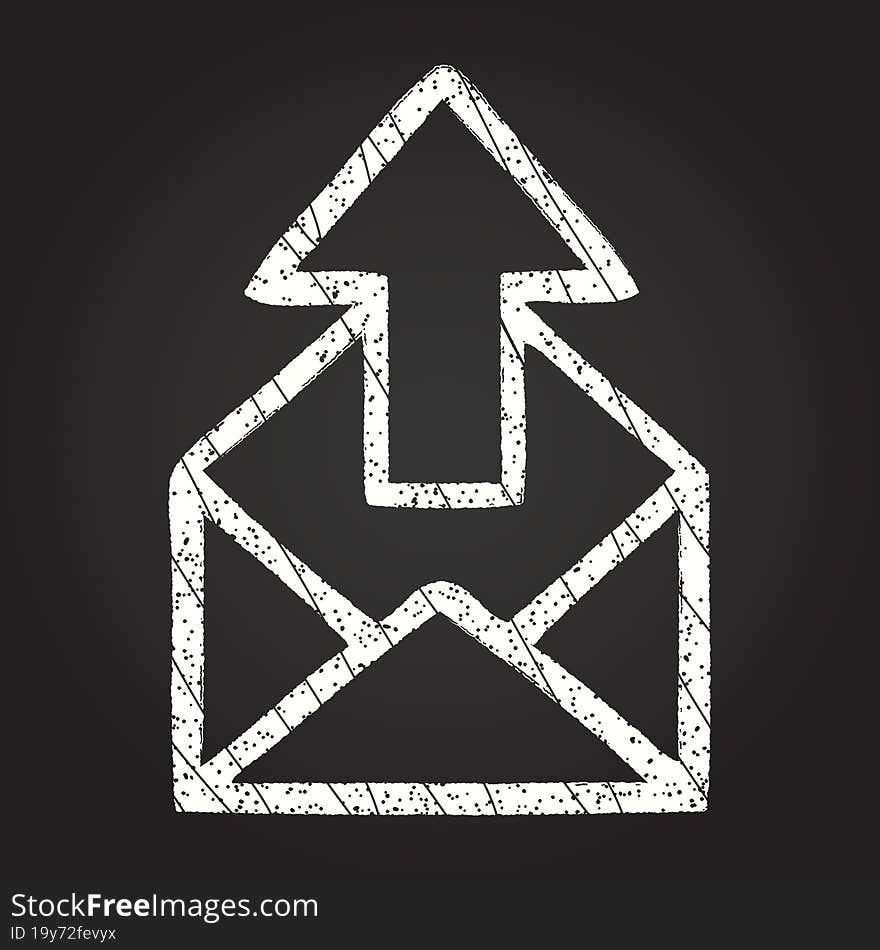 Email Symbol Chalk Drawing