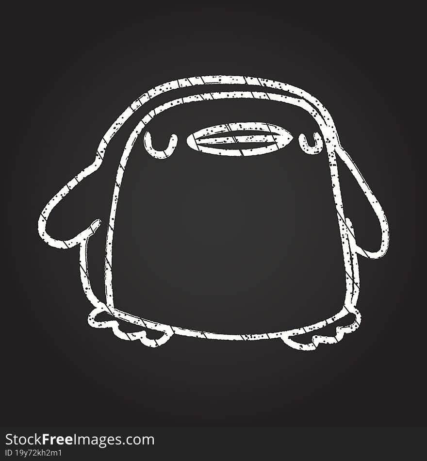 Penguin Chalk Drawing