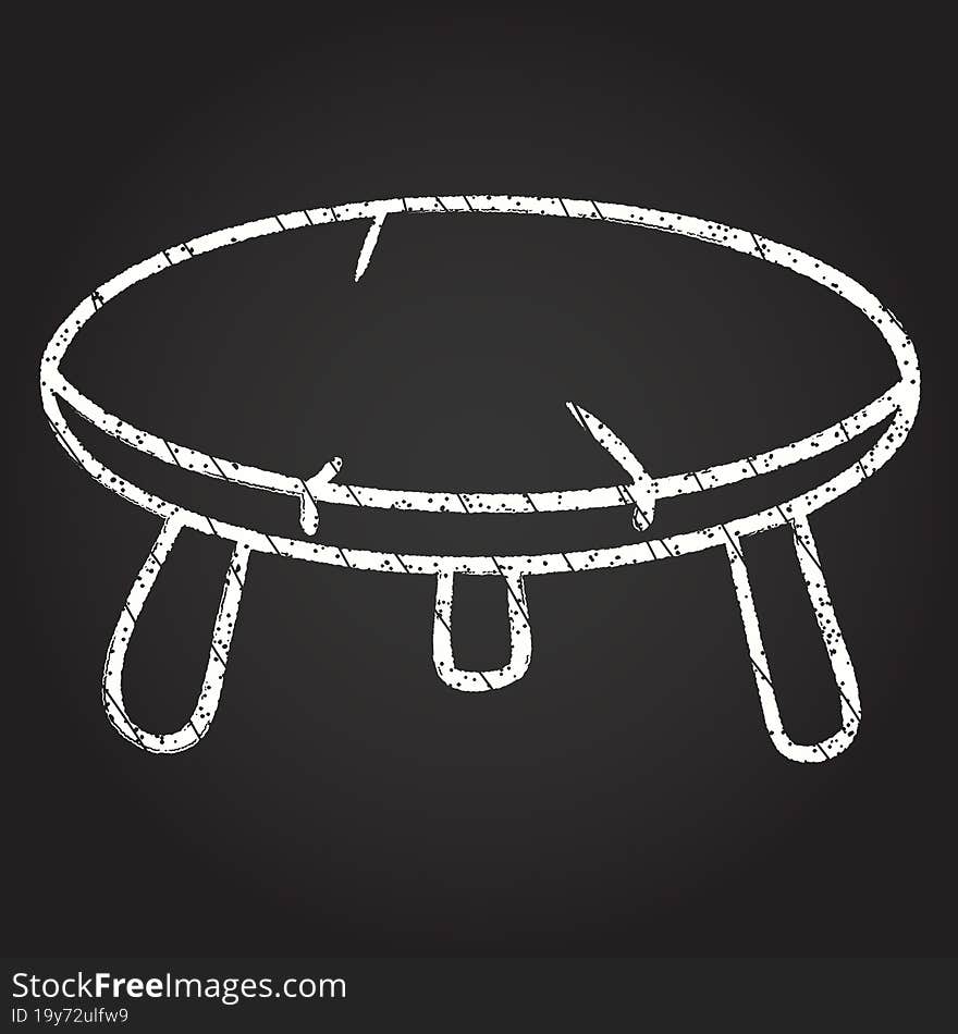 Round Table Chalk Drawing