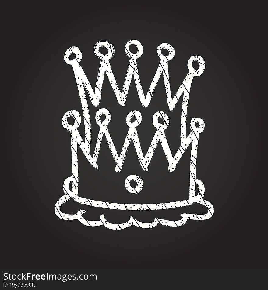 Crown Chalk Drawing