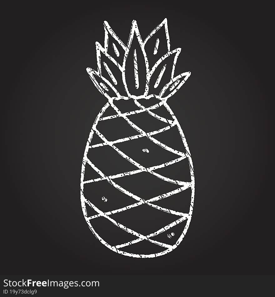 Pineapple Chalk Drawing