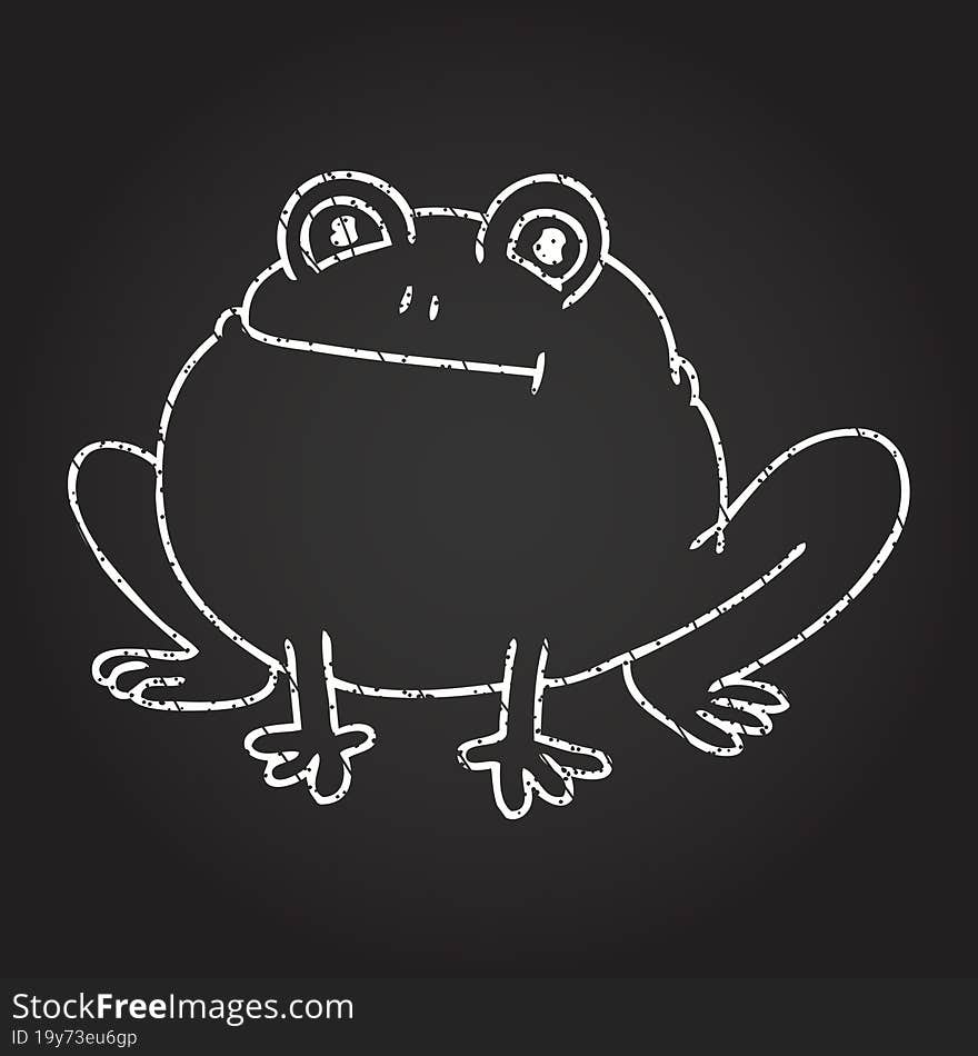 Fat Frog Chalk Drawing