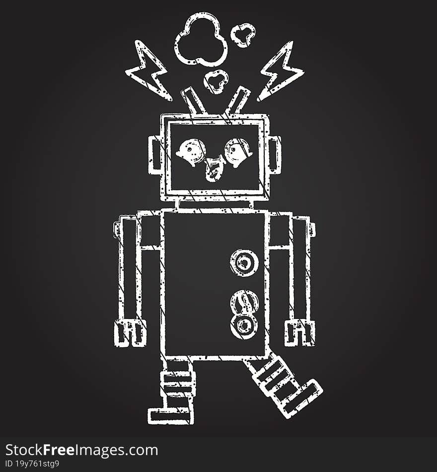 Robot Chalk Drawing