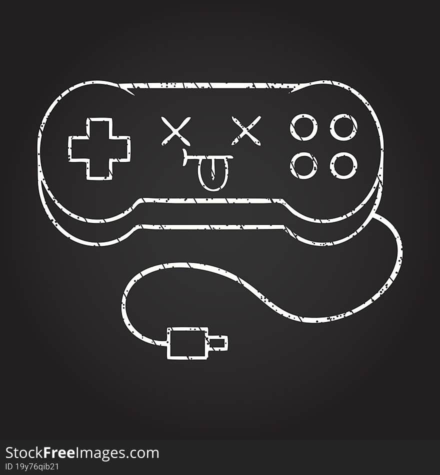 Dead Controller Chalk Drawing