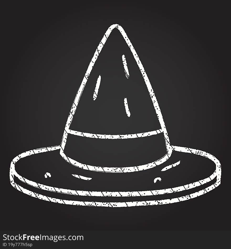 Pointy Hat Chalk Drawing