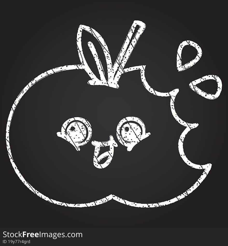 Apple Chalk Drawing