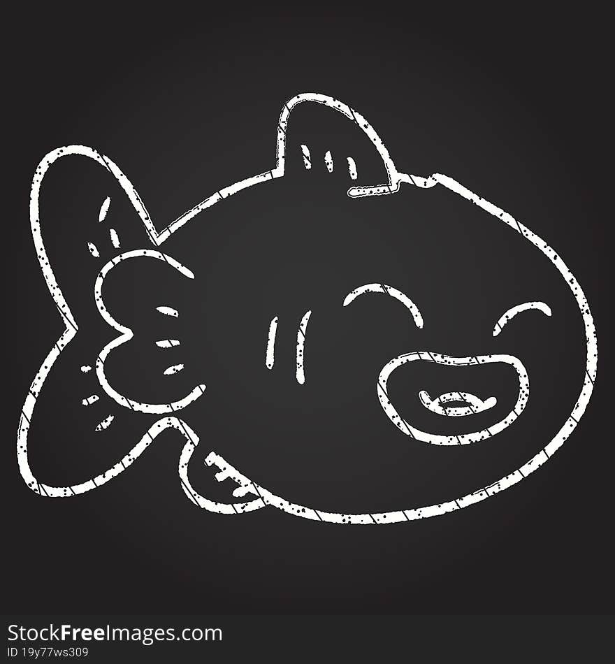 Fish Chalk Drawing