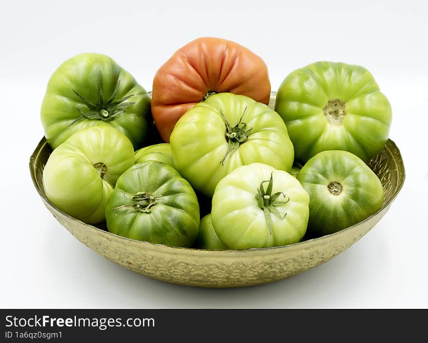 Green Tomatoes In A Bowl