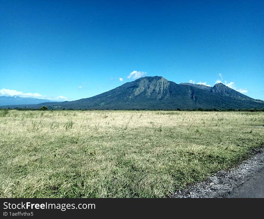 Hills in the savanna of baluran national park